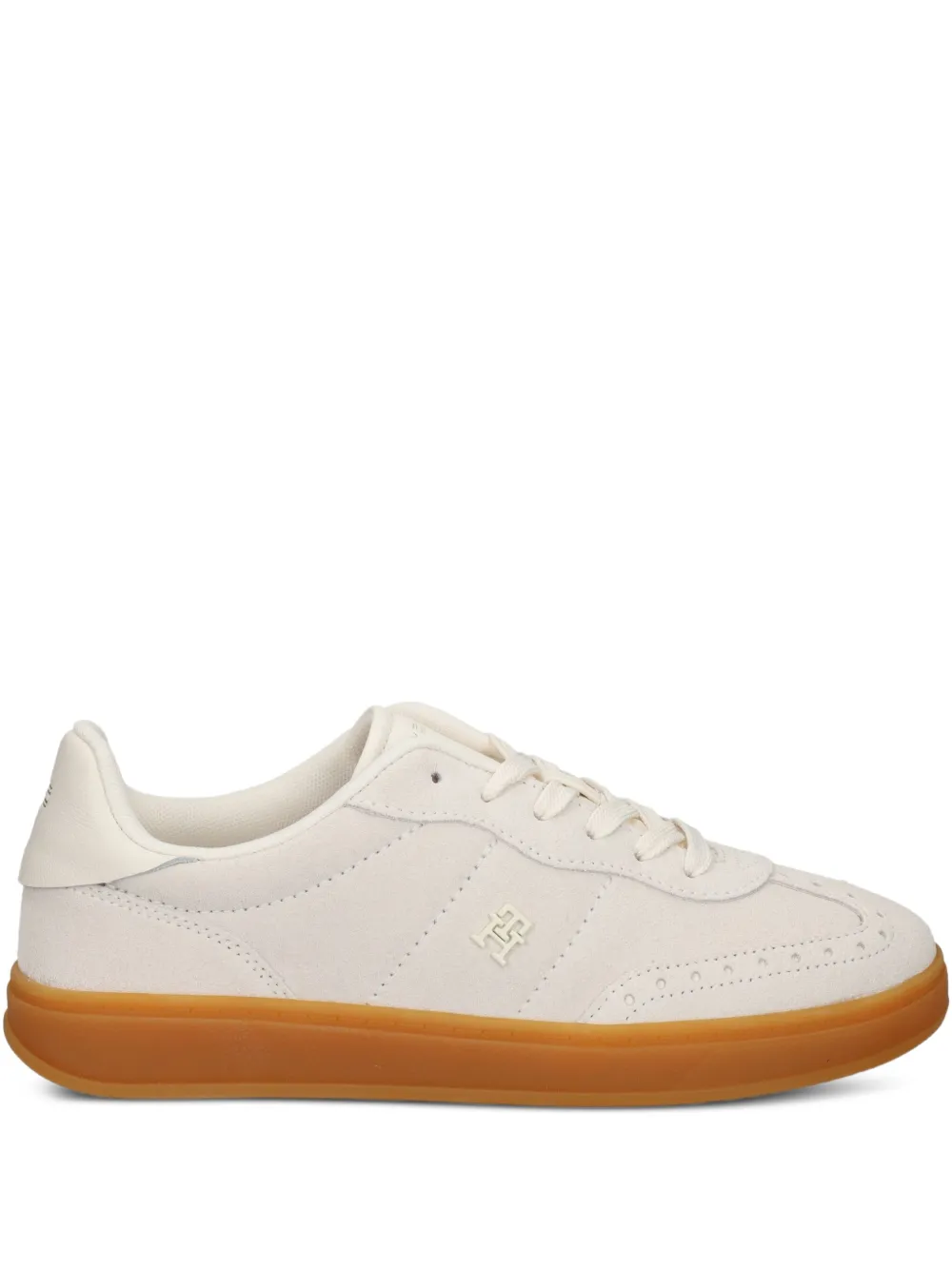 Tommy Hilfiger Heritage perforated suede sneakers Neutrals