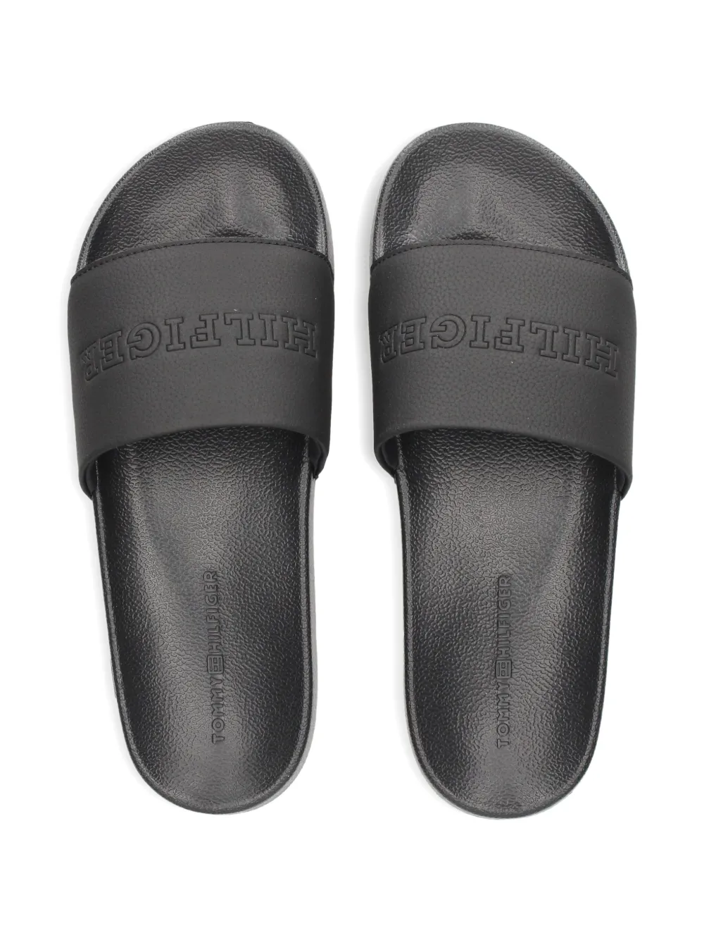 Tommy Hilfiger logo-embossed slides Black