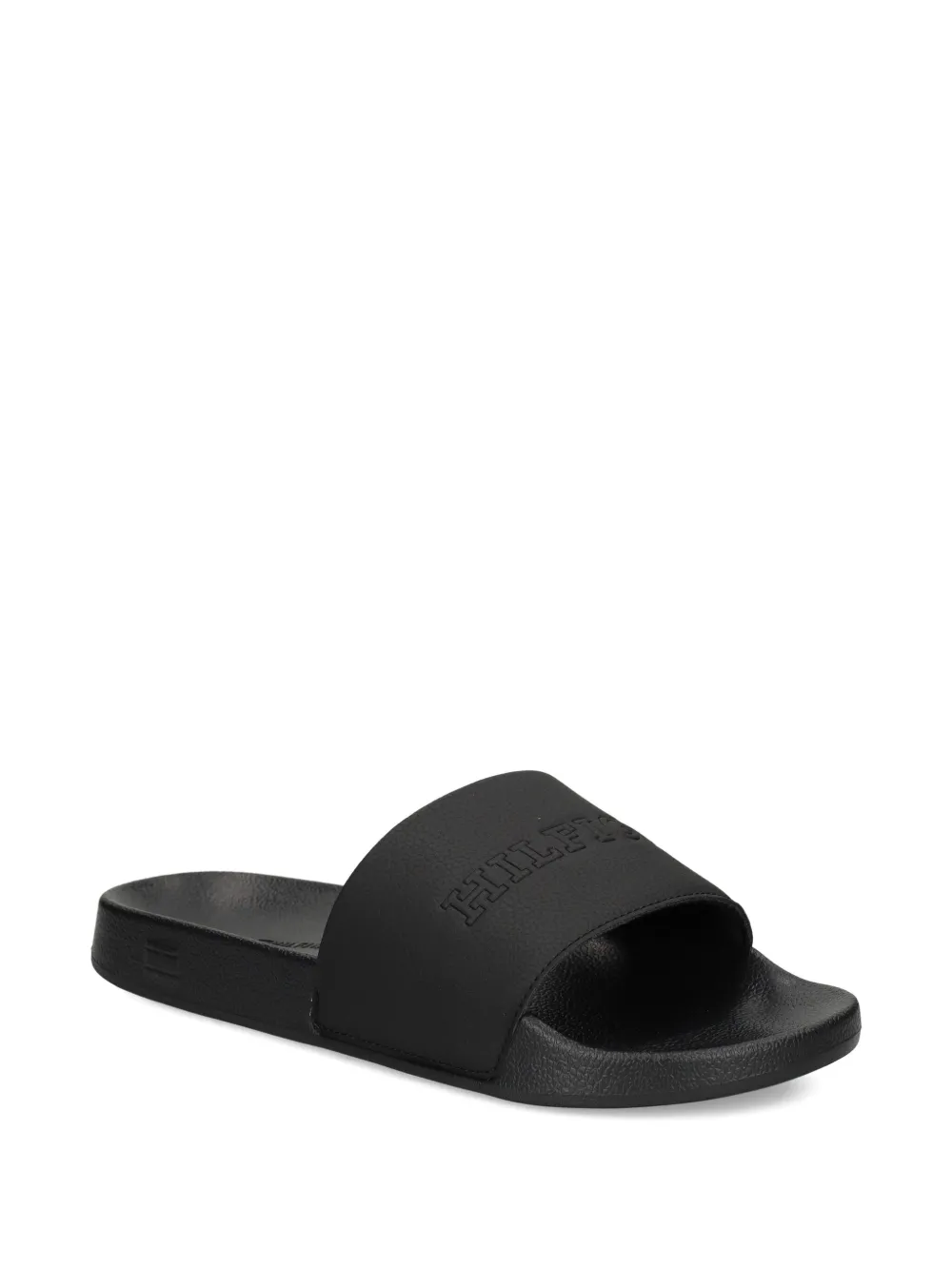 Tommy Hilfiger logo-embossed slides Black