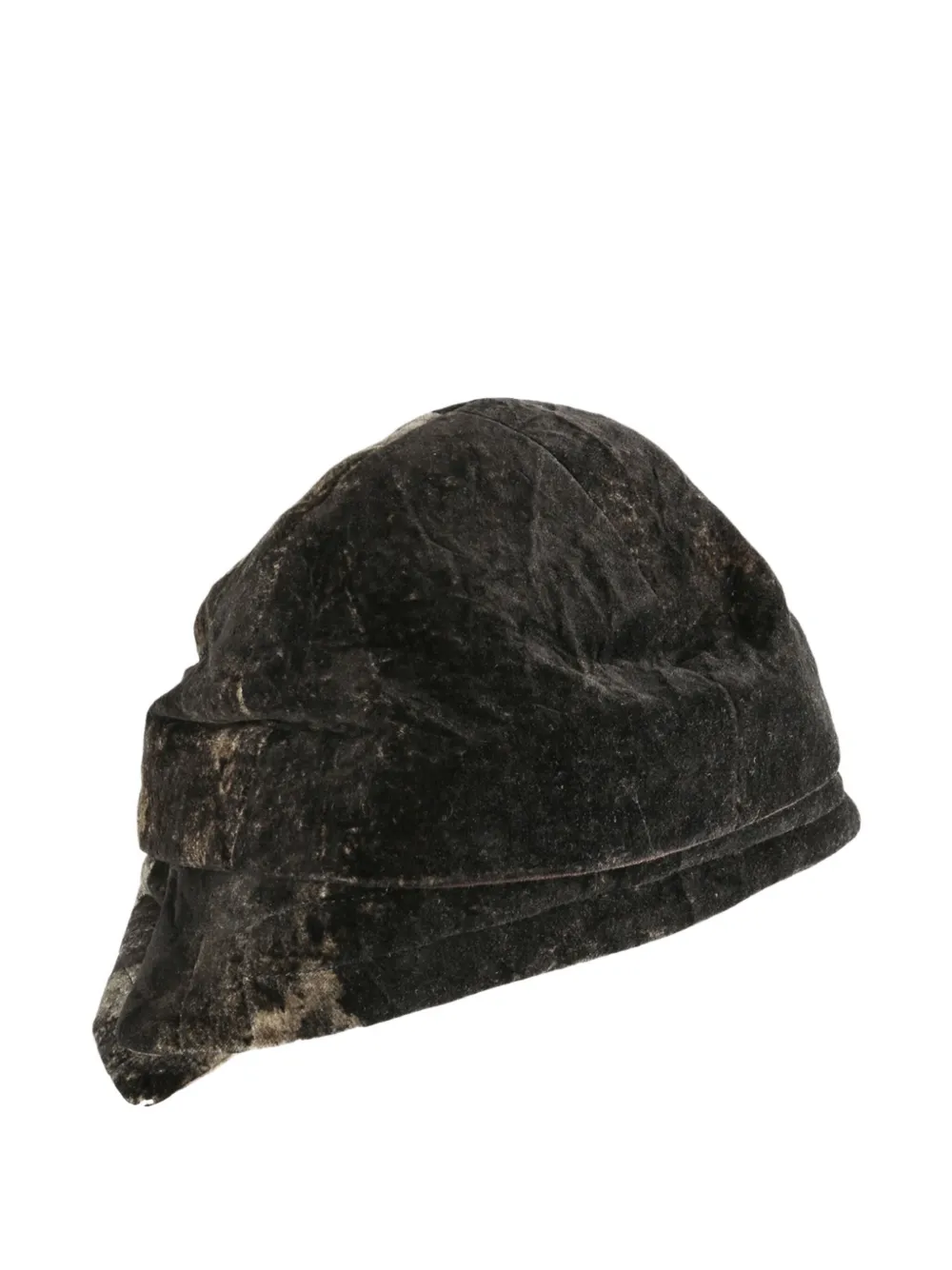 Ziggy Chen Velvet-effect Hat In Black