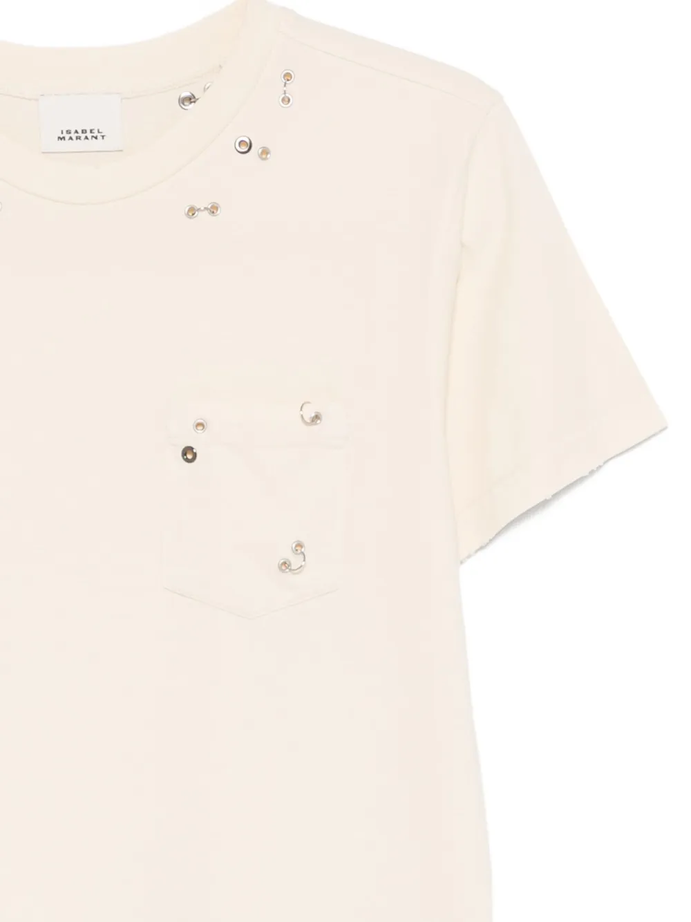 ISABEL MARANT Yezra verfraaid T-shirt Beige