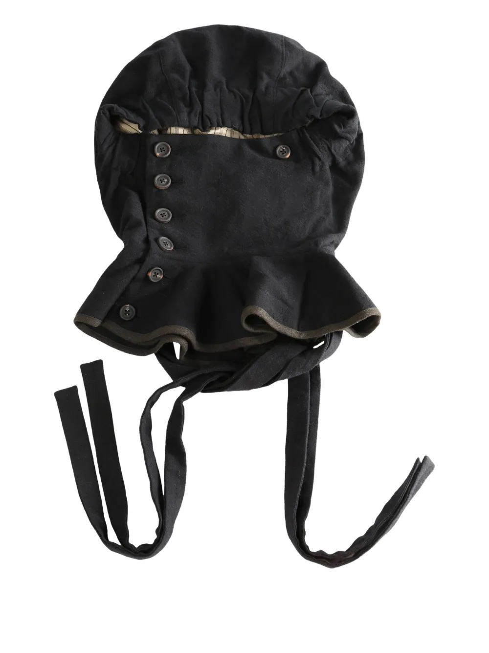 Ziggy Chen button-detailed balaclava hat | Black | Image 1