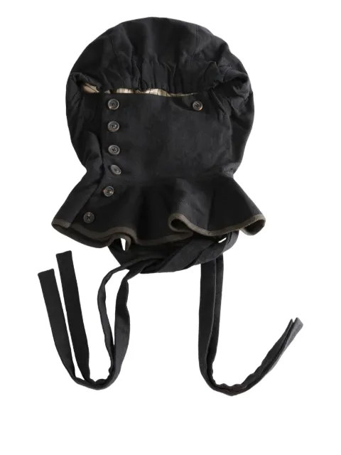 Ziggy Chen button-detailed balaclava hat 