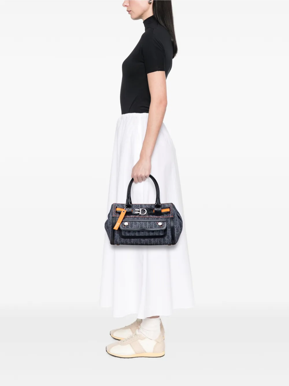 Christian Dior Pre-Owned 2005 Diorissimo Trotter Denim Flight Handle Bag tote bag | Pre-Owned | Image 2