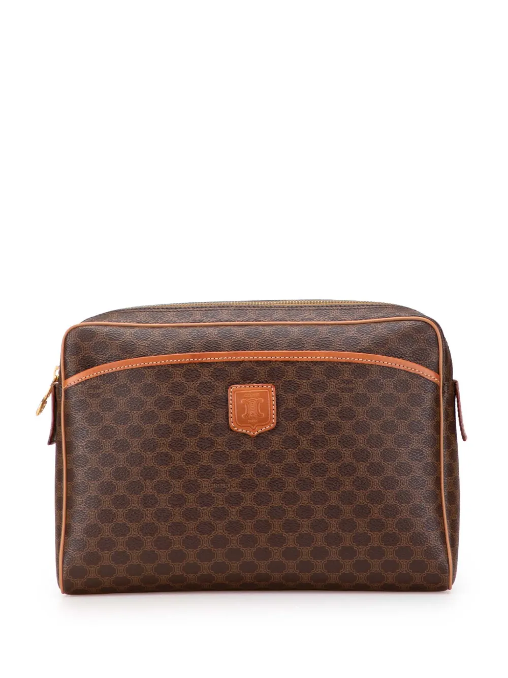 Celine Pre-Owned 2012 Macadam Coated Canvas clutch bag | Brown | Image 1