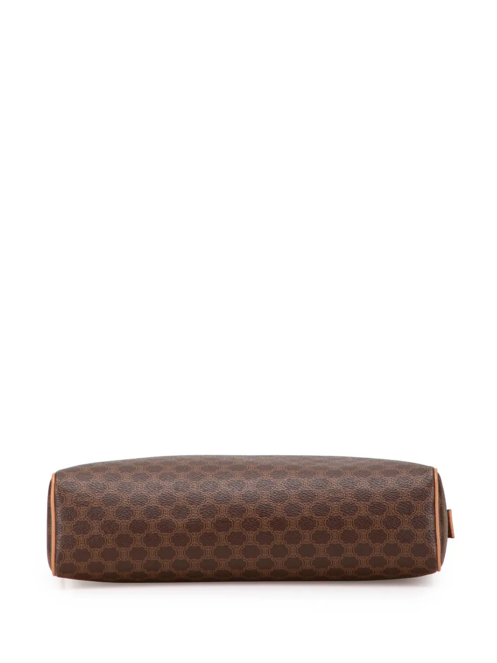 Pre-owned Celine 2012 Macadam Coated Canvas Clutch Bag In Brown