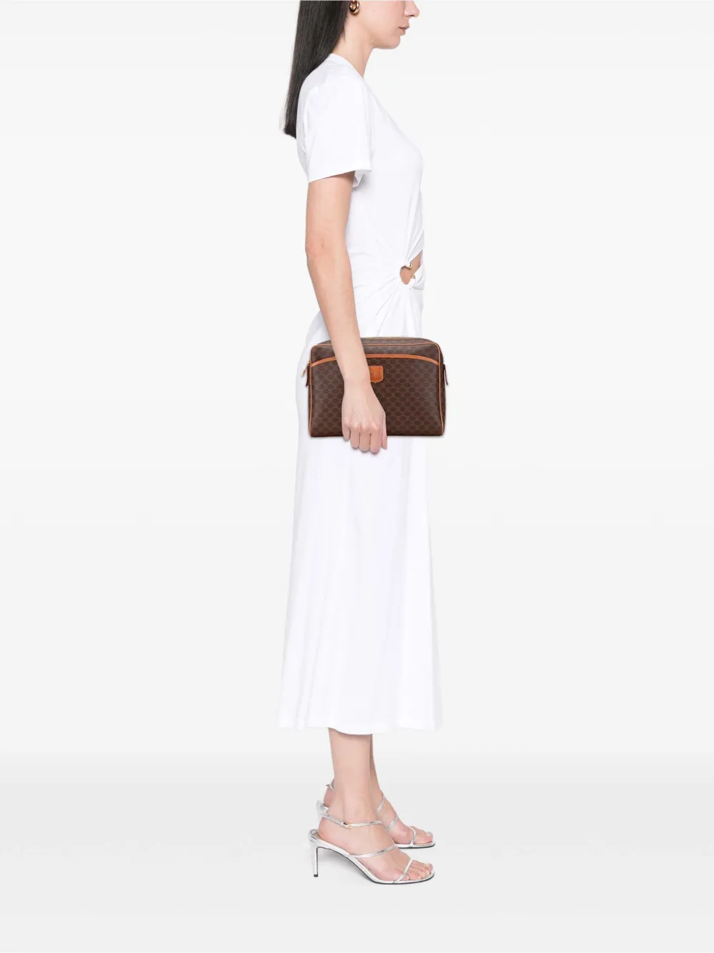 Celine Pre-Owned 2012 Macadam Coated Canvas clutch bag | Pre-Owned | Image 2