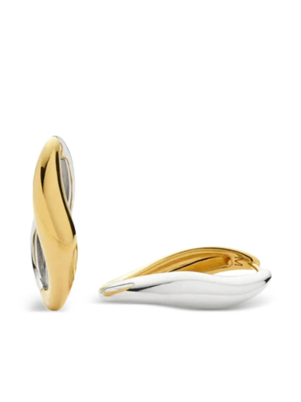 Missoma two-tone design hoop earrings - Oro