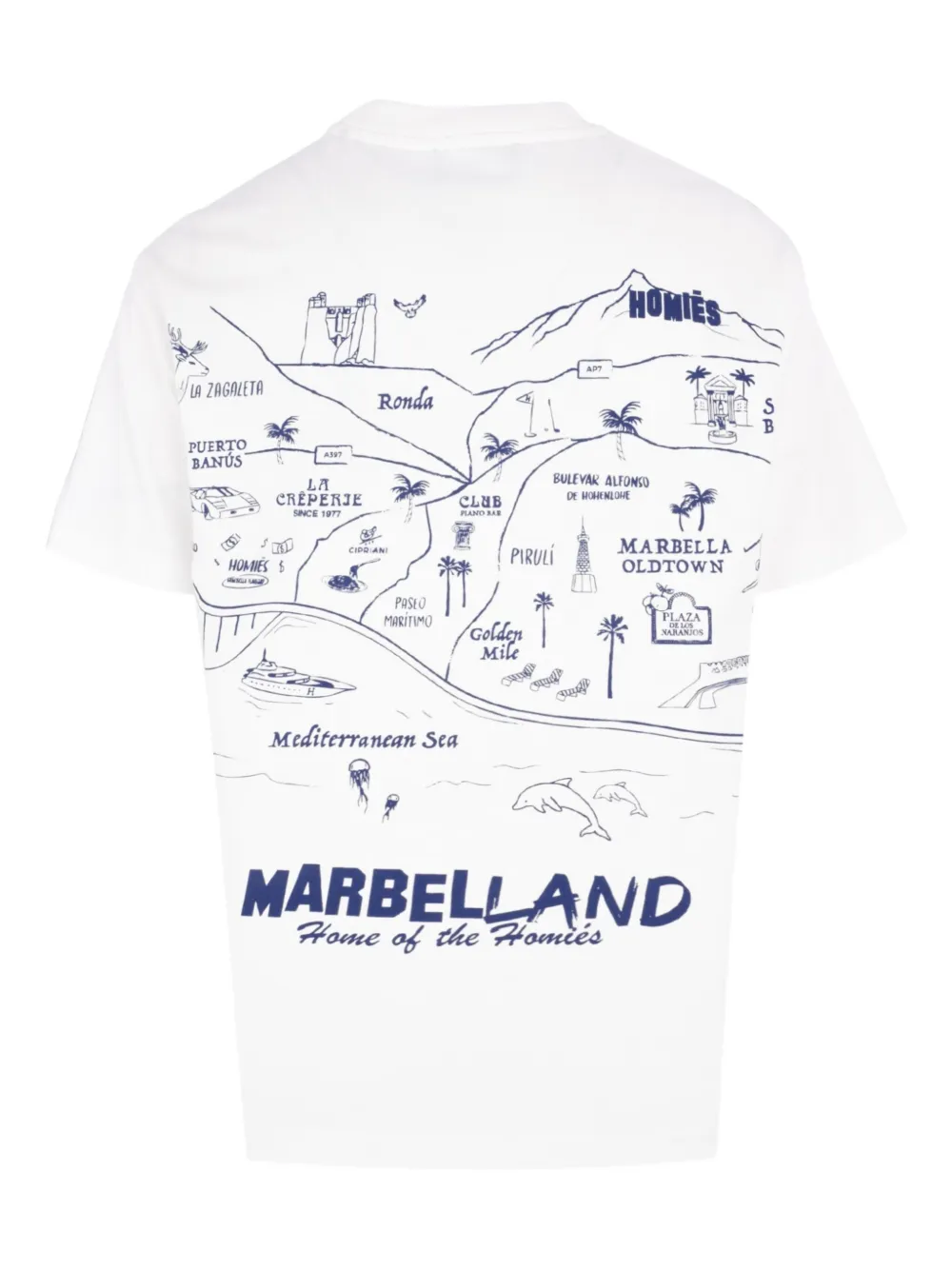 Homies Marbella Mapa T-shirt In White