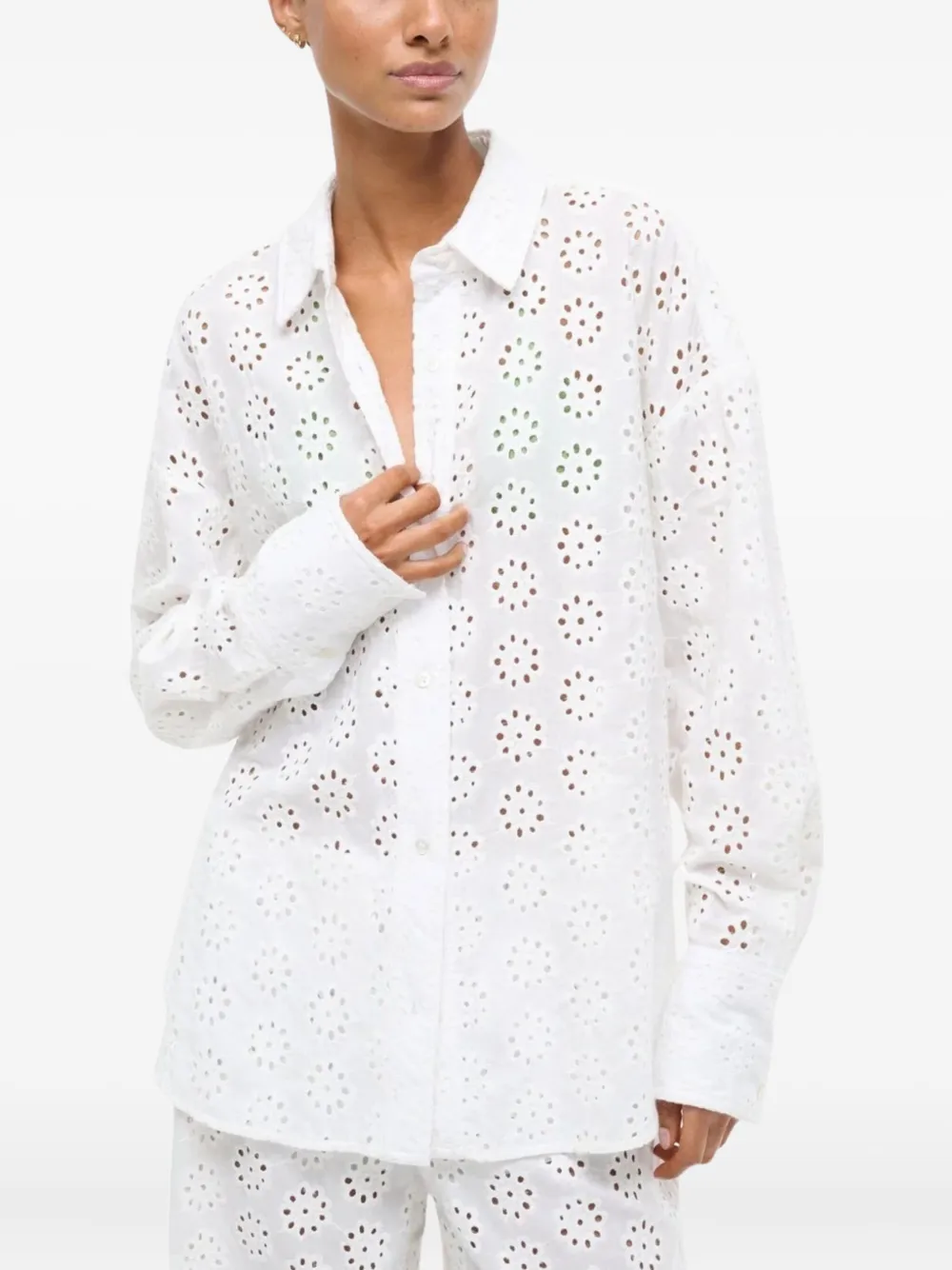 STAUD Colton blouse Wit