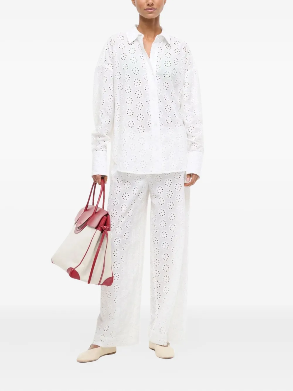 STAUD Colton shirt - Wit