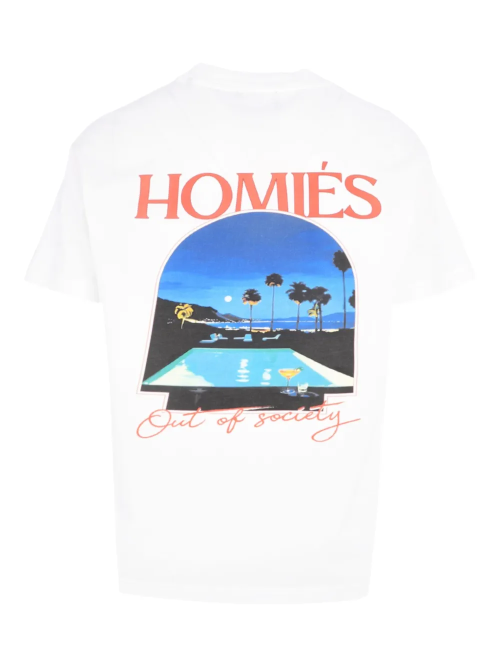 Homies Marbella Midnight Reflection T-shirt In White