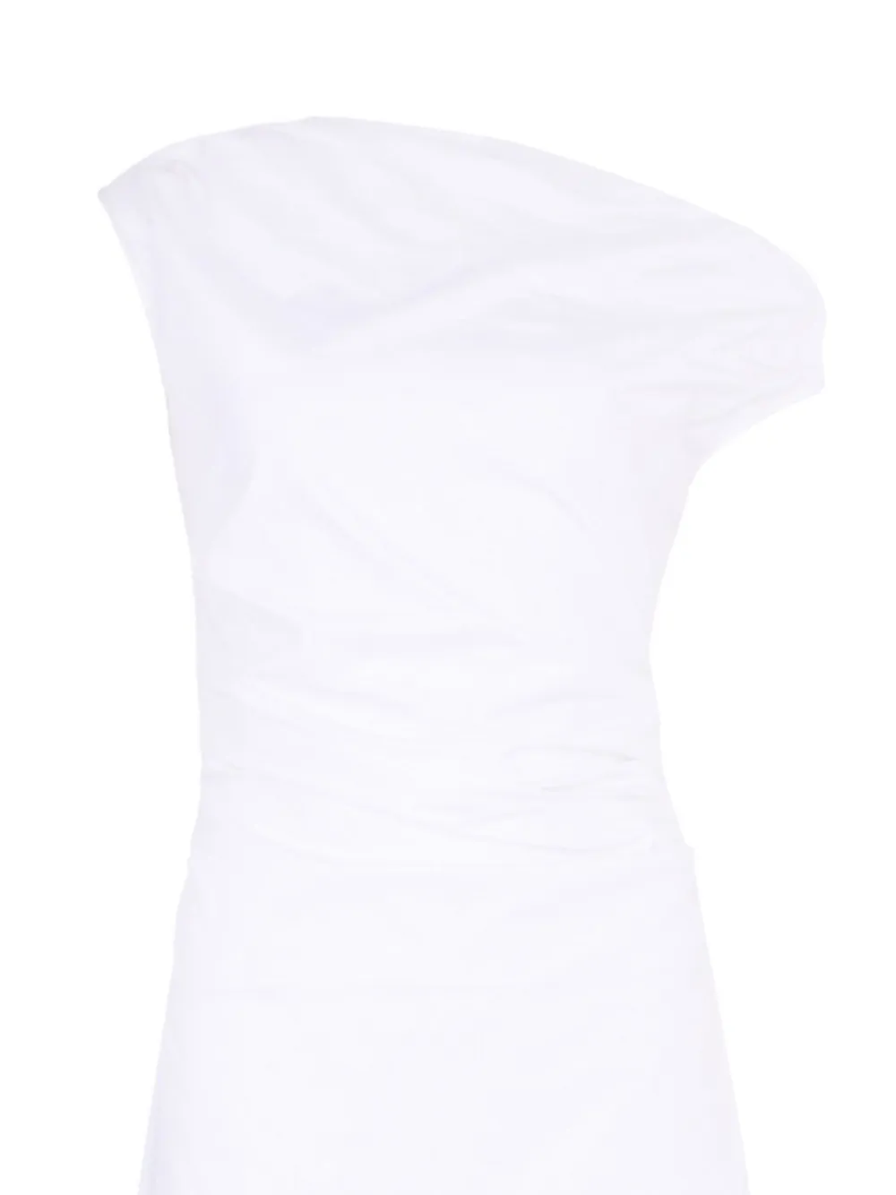 STAUD Phare asymmetrische maxi-jurk Wit