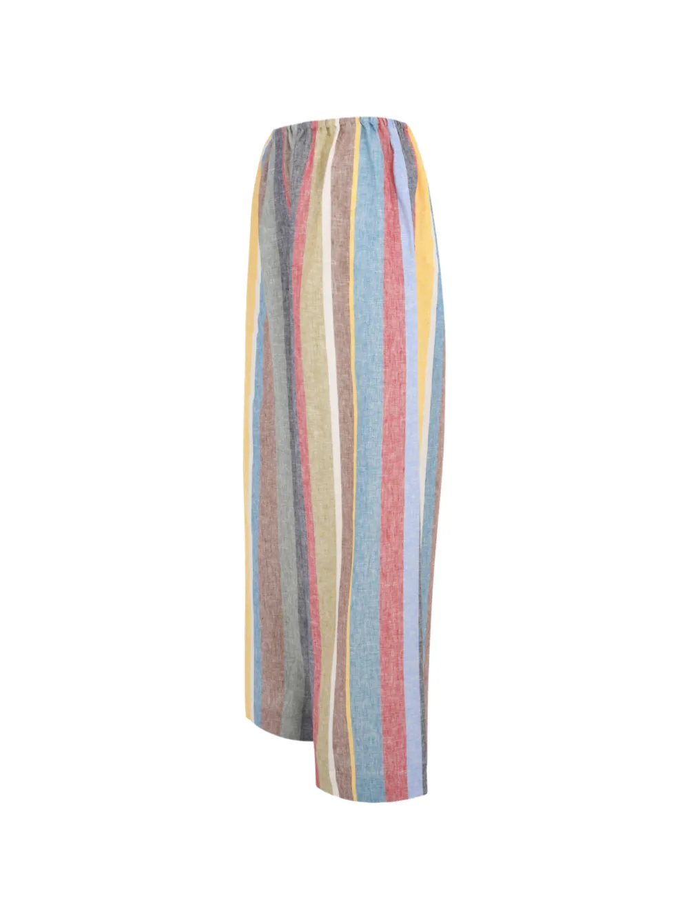 STAUD Gestreepte Bonfire linnen broek Beige