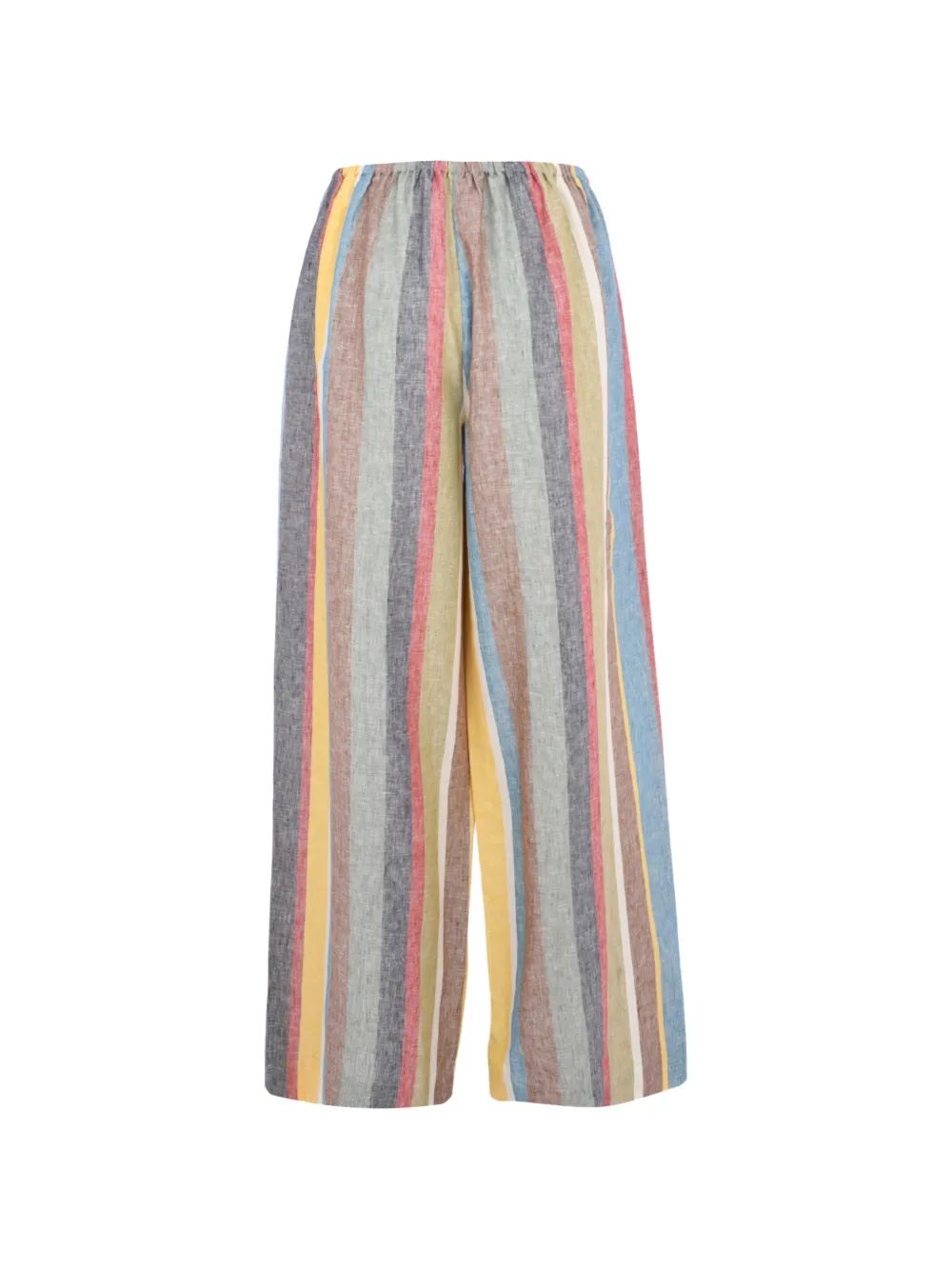 STAUD Gestreepte Bonfire linnen broek Beige
