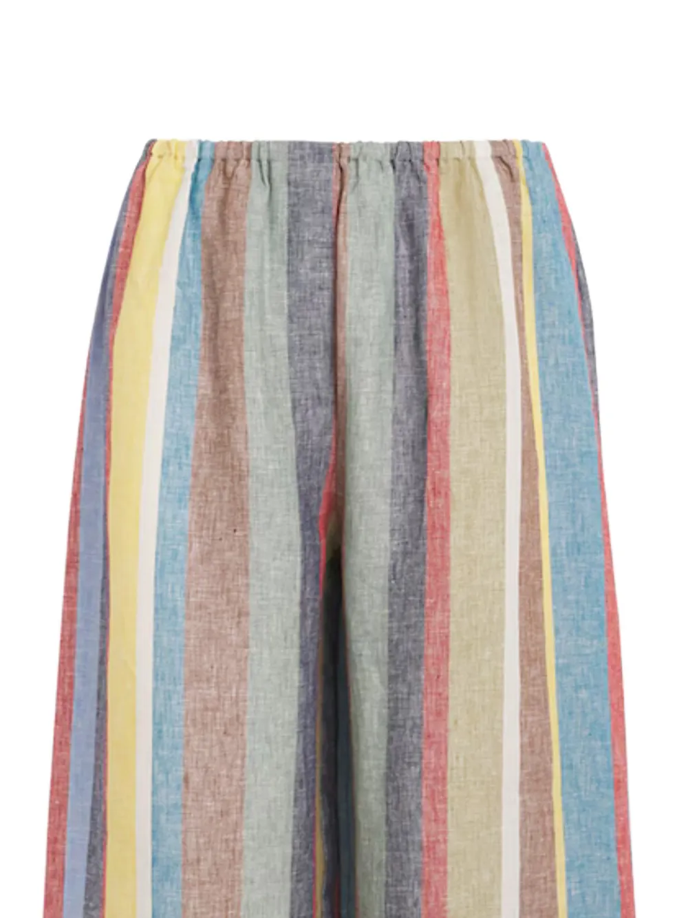 STAUD Gestreepte Bonfire linnen broek Beige