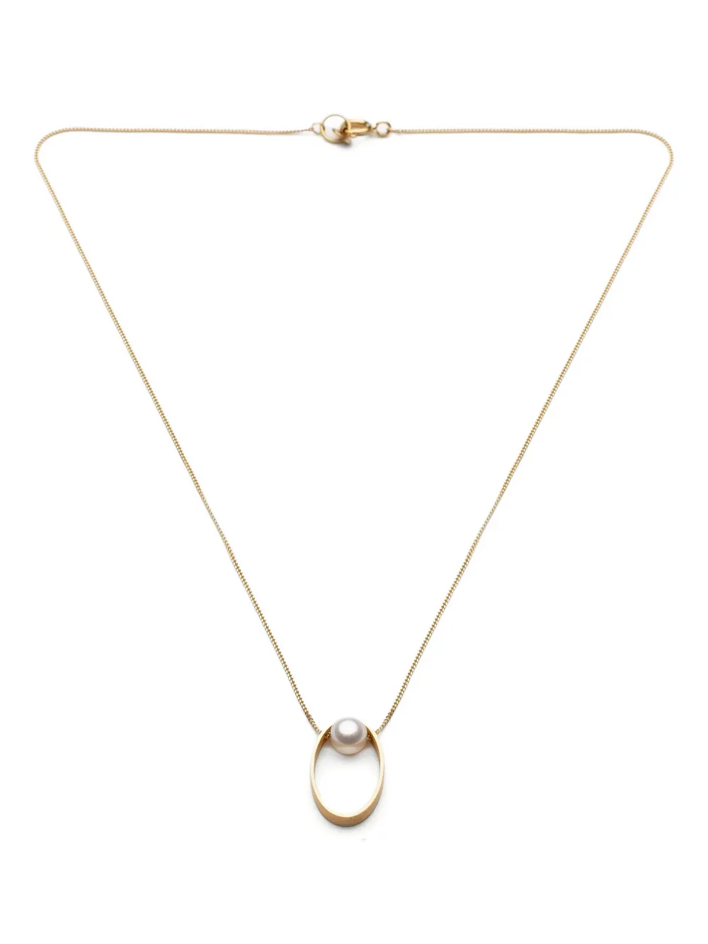 Lia Di Gregorio 18K yellow gold Ellisse pearl necklace | Gold | Image 1