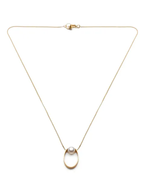Lia Di Gregorio 18K yellow gold Ellisse pearl necklace