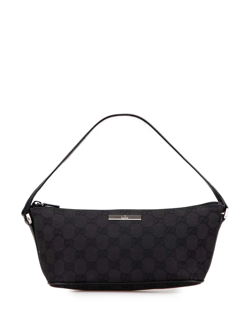 Gucci Pre-Owned 2000-2015 GGキャンバス ボート ショルダーバッグ - ブラック Gucci Pre-Owned 2000-2015 GGキャンバス ボート ショルダーバッグ - ブラック