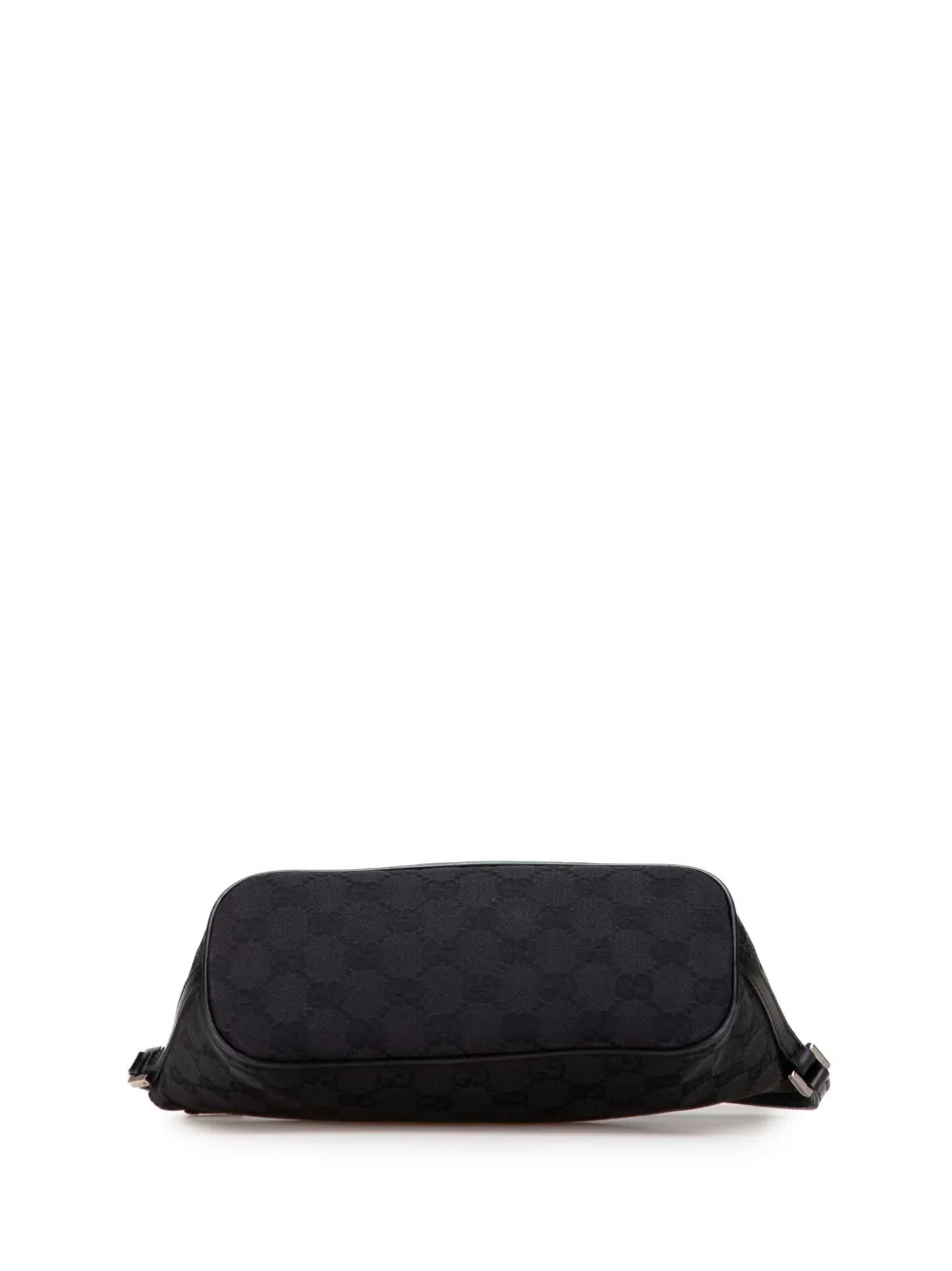 Pre-owned Gucci 2000-2015 Gg Canvas Boat Shoulder Bag In Black