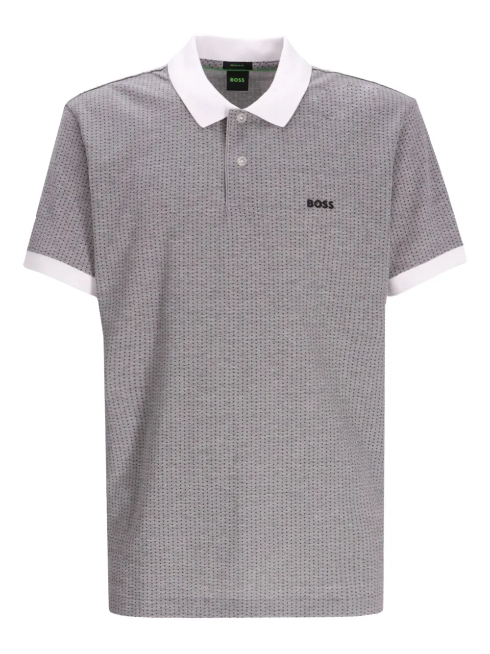 BOSS Poloshirt met geborduurd logo Grijs