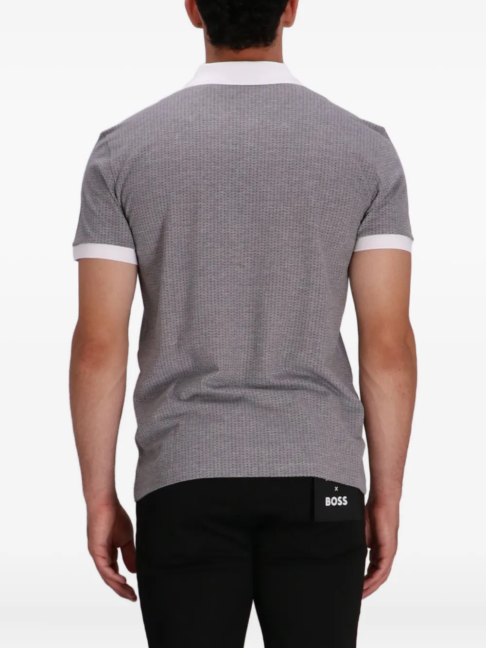 BOSS Poloshirt met geborduurd logo Grijs