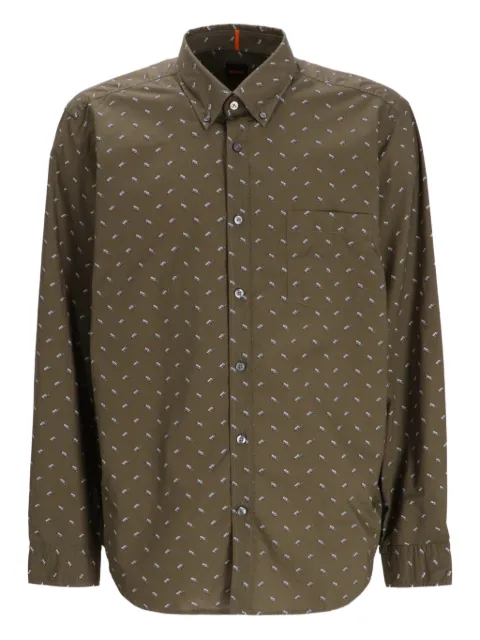 BOSS printed long-sleeve shirt