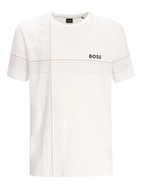 BOSS stripe-detail T-shirt