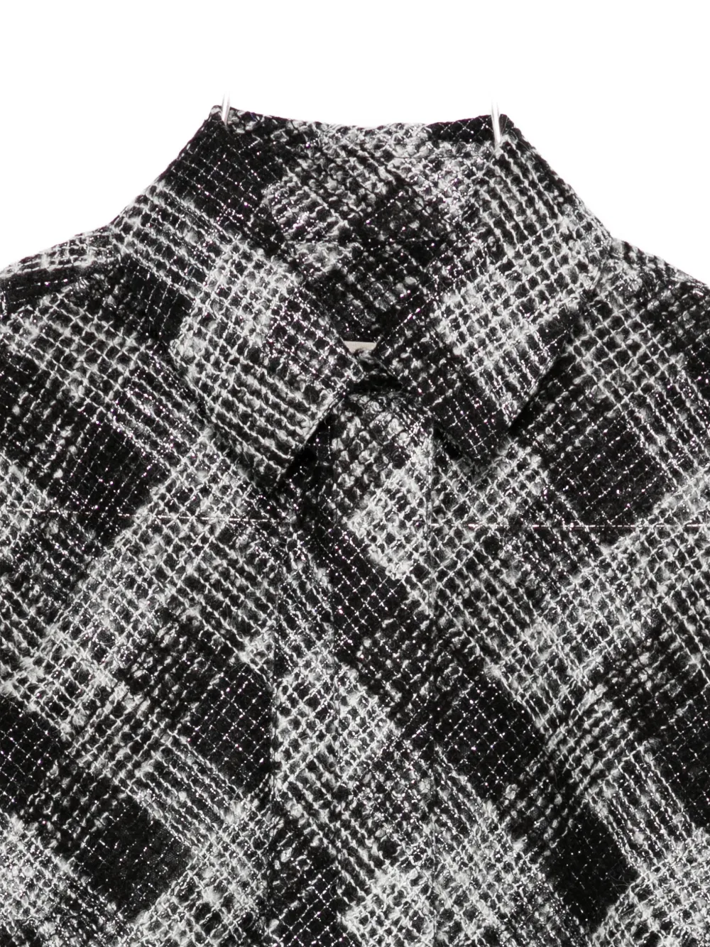 Elie Saab Tie-strap Patterned Shirt In Gray