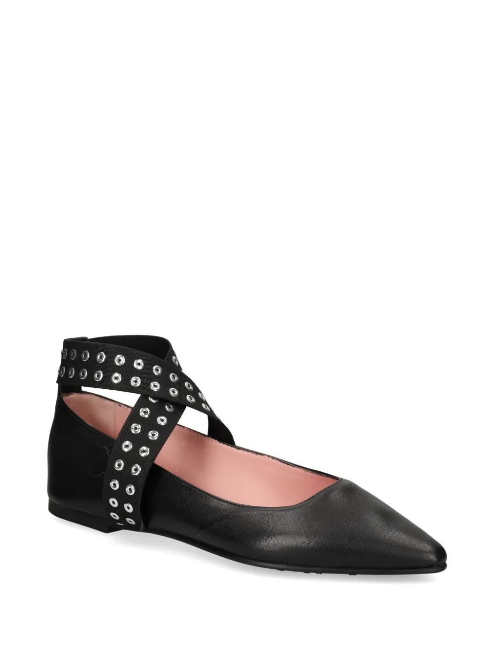 Pretty Ballerinas Kendall eyeleted cross-strap ballet flats | Image 2
