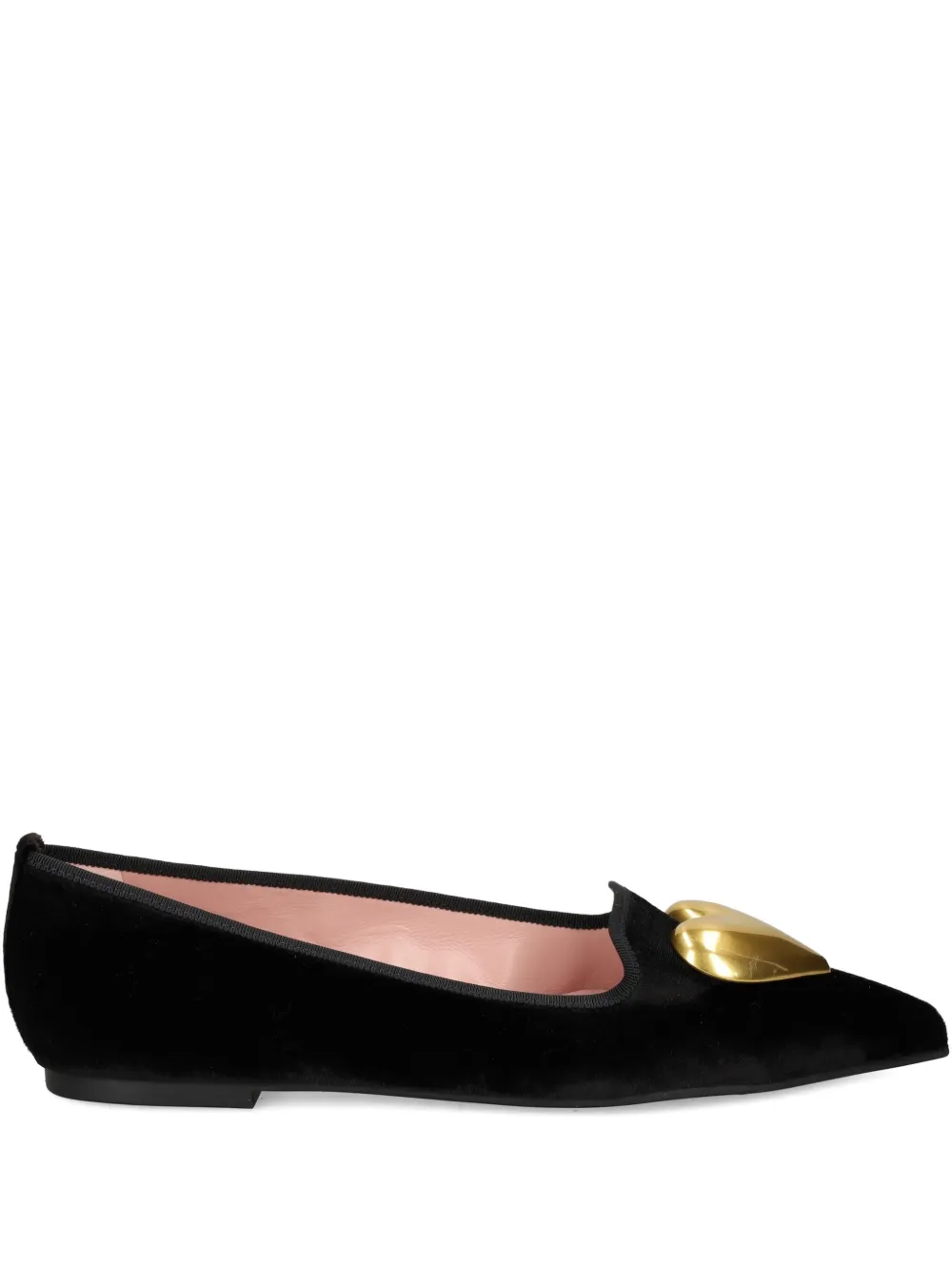 Pretty Ballerinas Ella heart-embellished ballet flats | Black | Image 1