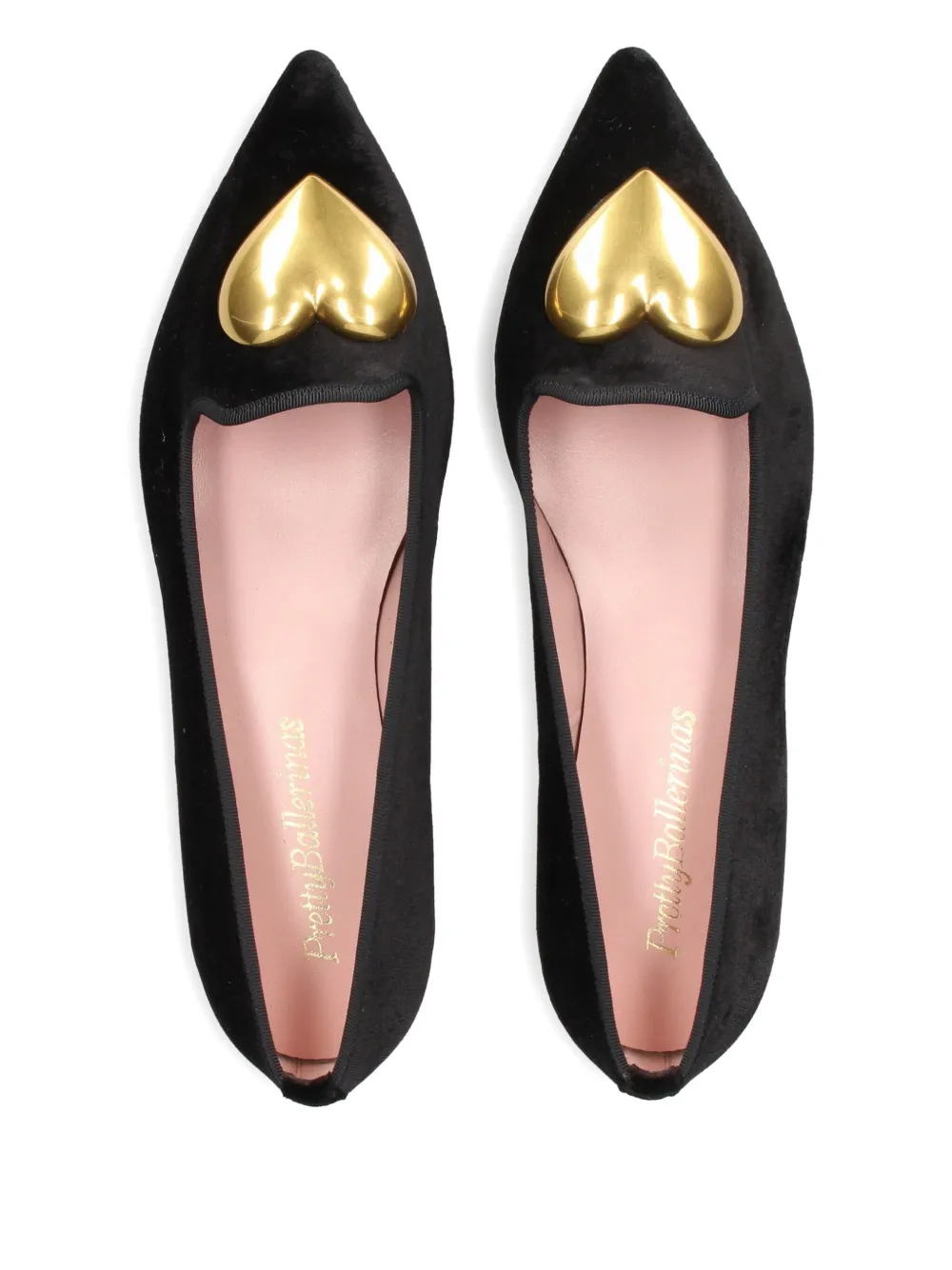 Pretty Ballerinas Ella ballerina's verfraaid met hart Zwart