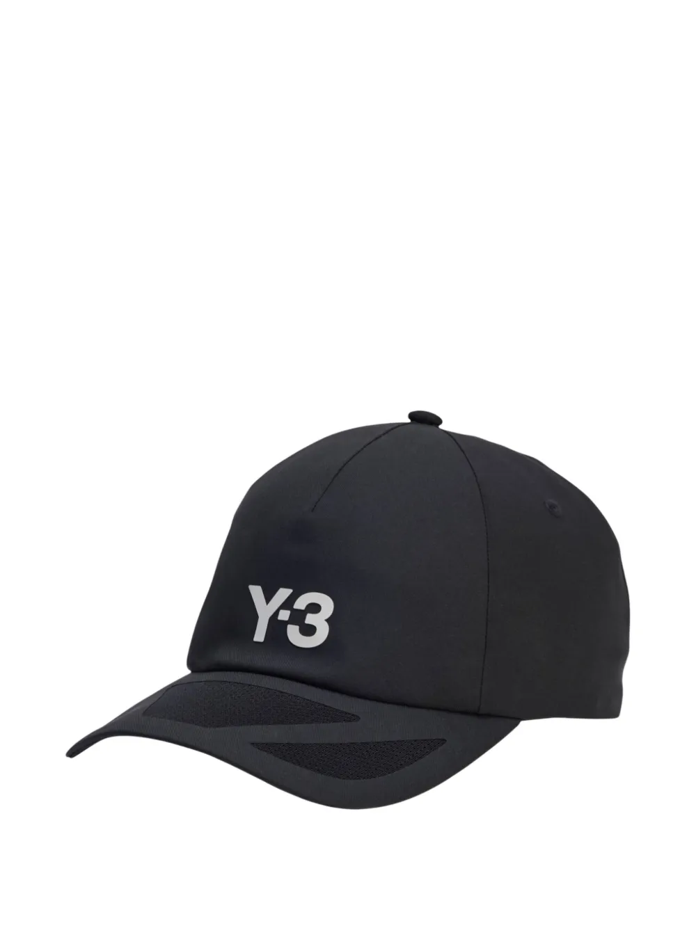 Y-3 logo-detail mesh-panels baseball cap hat | Black | Image 1