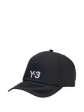 Y-3 logo-detail mesh-panels baseball cap hat - Black