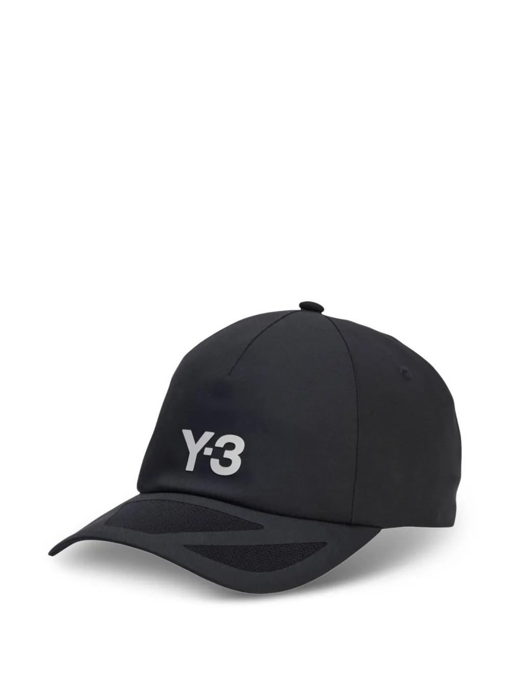 Y-3 logo-detail mesh-panels baseball cap hat | Black | Image 1