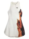 Y-3 abstract-print mini dress - Neutrals