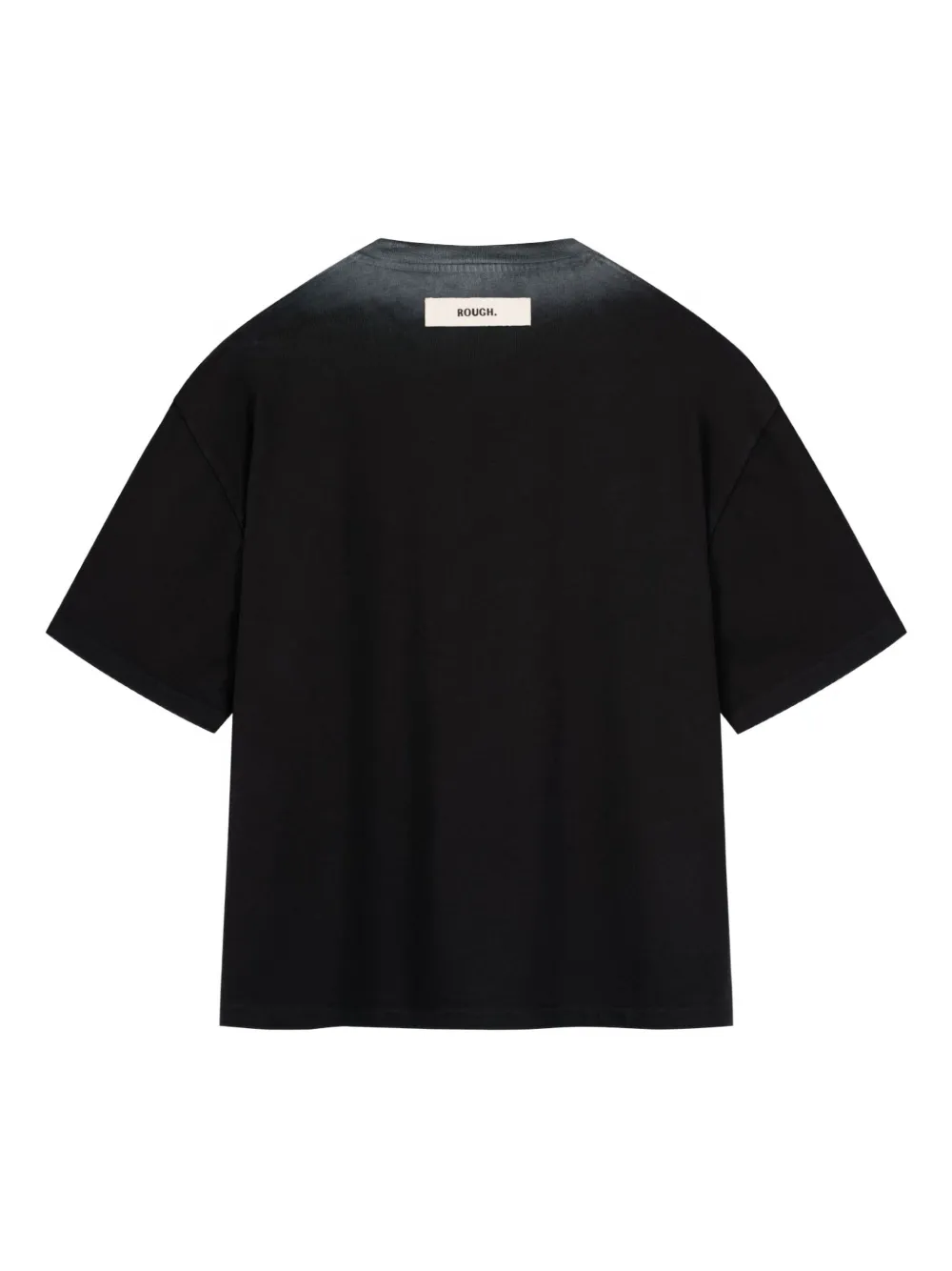 ROUGH. T-shirt met logoprint Zwart