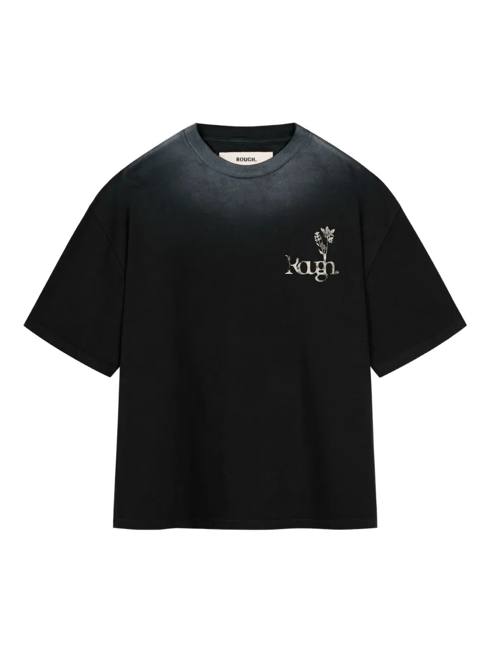 ROUGH. logo-print T-shirt | Black | Image 1