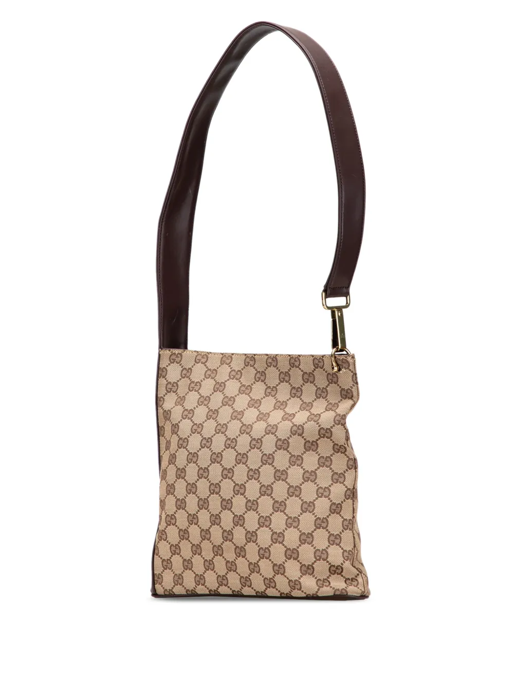 Pre-owned Gucci 2000-2015 Gg Canvas Shoulder Bag In Brown