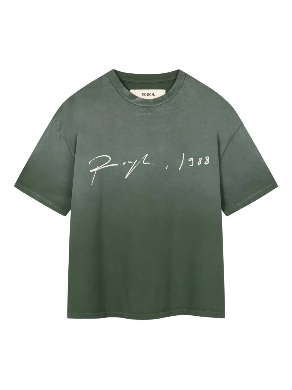 ROUGH. signature-print T-shirt | Green | Image 1