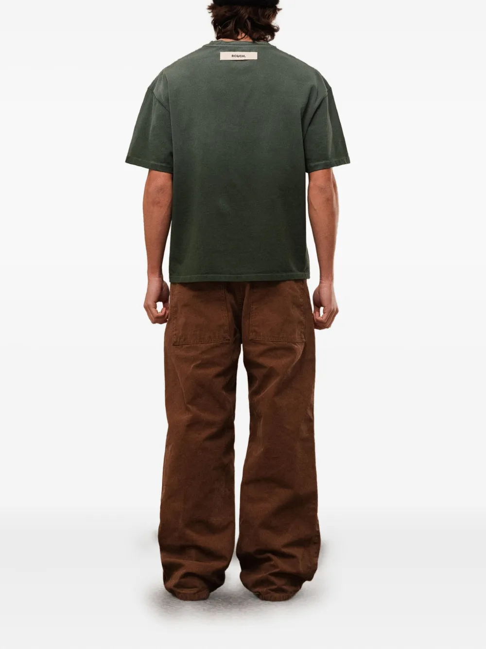 Rough Signature-print T-shirt In Green