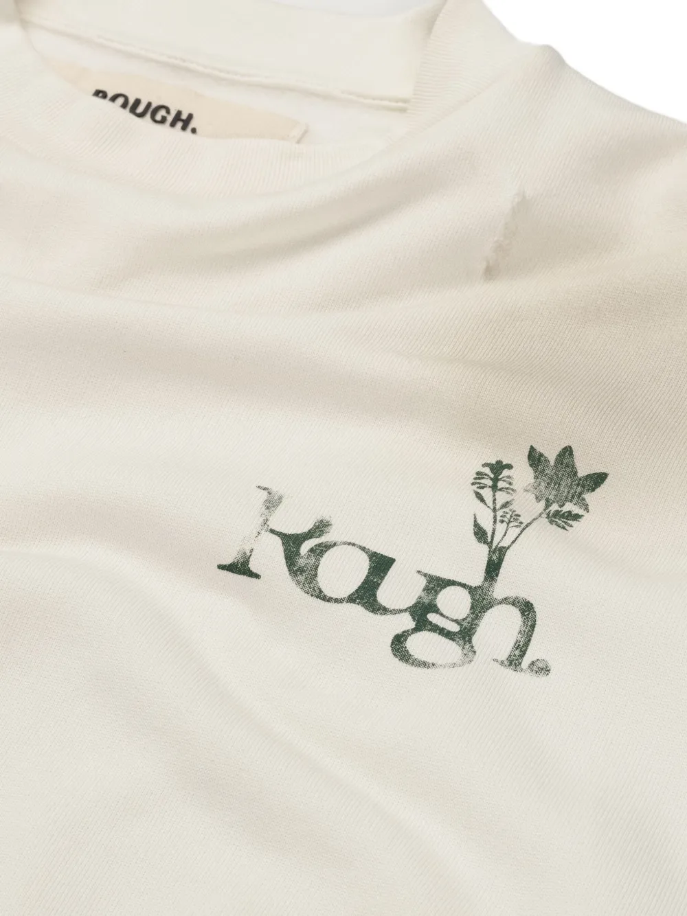 ROUGH. T-shirt met logoprint Wit