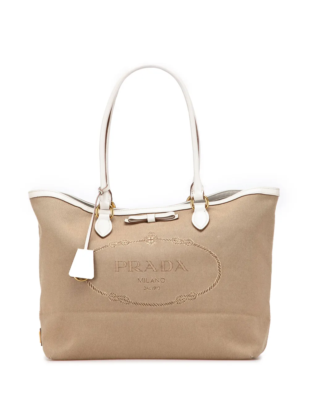 Prada Pre-Owned 2013-2025 Canvas Canapa Logo tote bag | Brown | Image 1