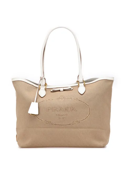 Prada Pre-Owned 2013-2025 Canvas Canapa Logo tote bag