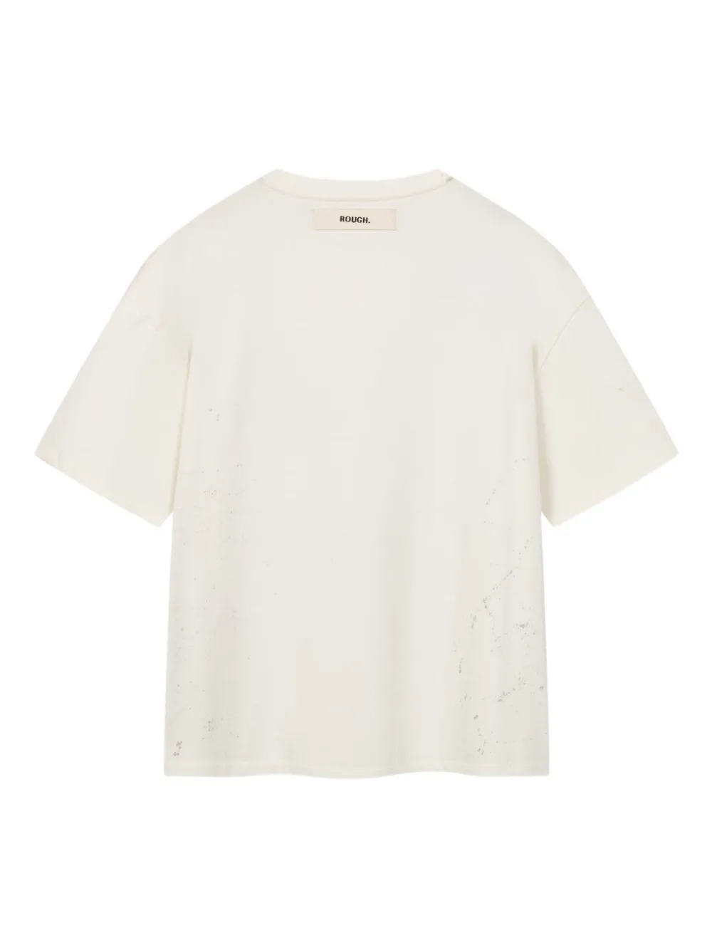 ROUGH. T-shirt met logoprint Wit