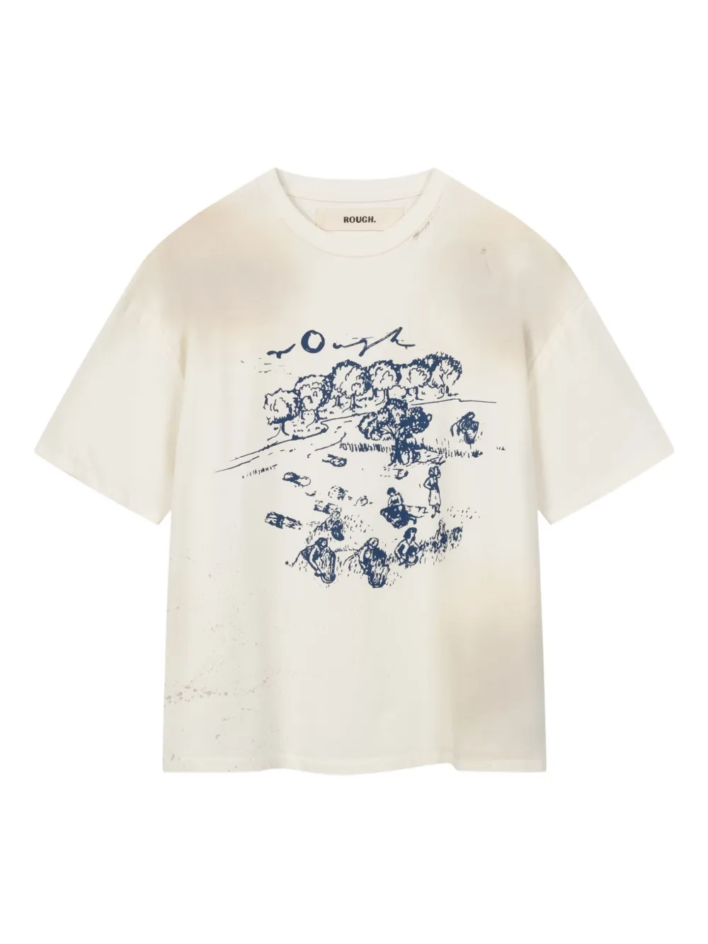 ROUGH. graphic-print T-shirt | White | Image 1