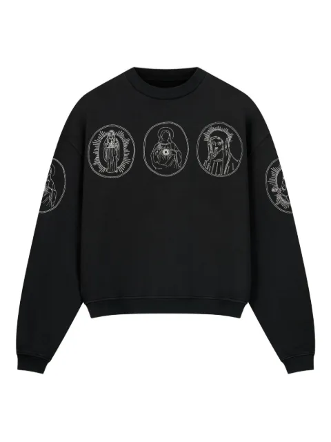 ROUGH. circular-print cotton sweatshirt