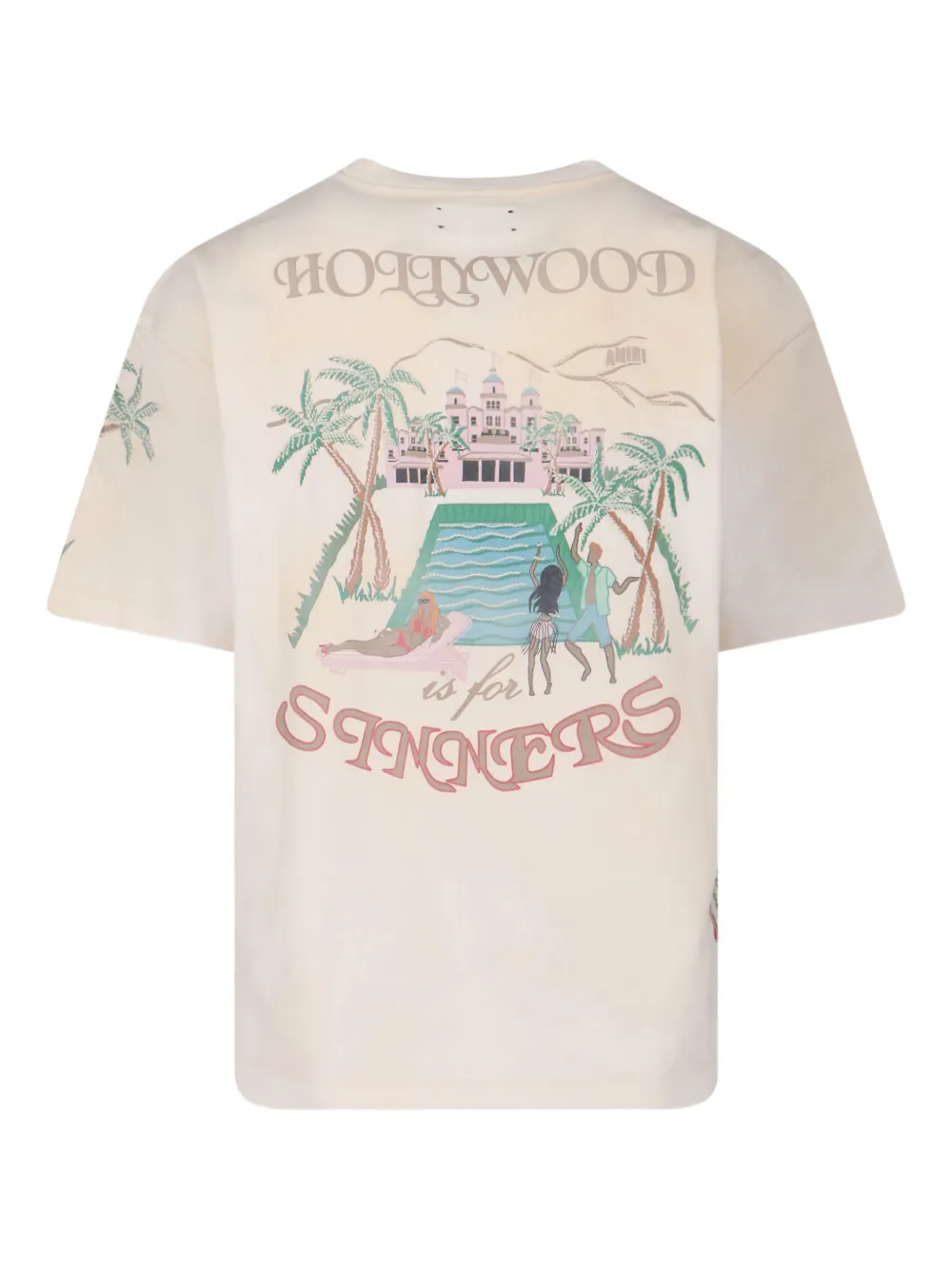 AMIRI graphic-print cotton T-shirt - Beige