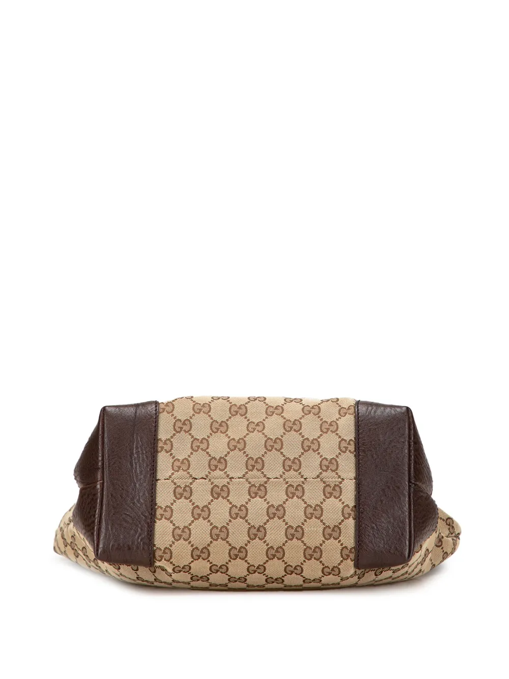 Pre-owned Gucci 2000-2015 Gg Canvas Gg Charm Tote Bag In Brown