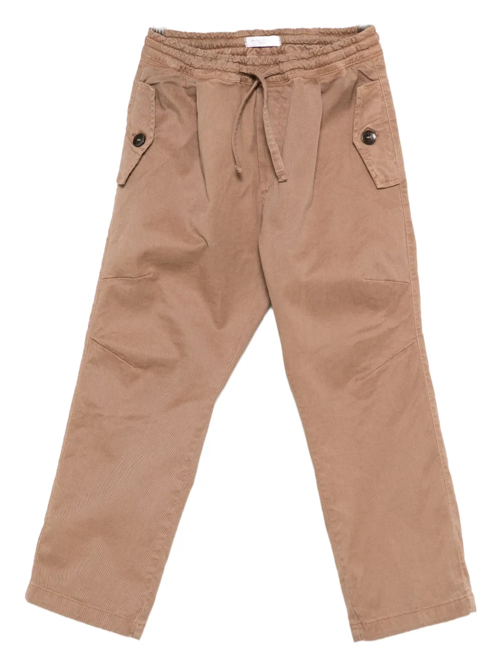 Paolo Pecora Kids pleated-front drawstring trousers | Brown | Image 1